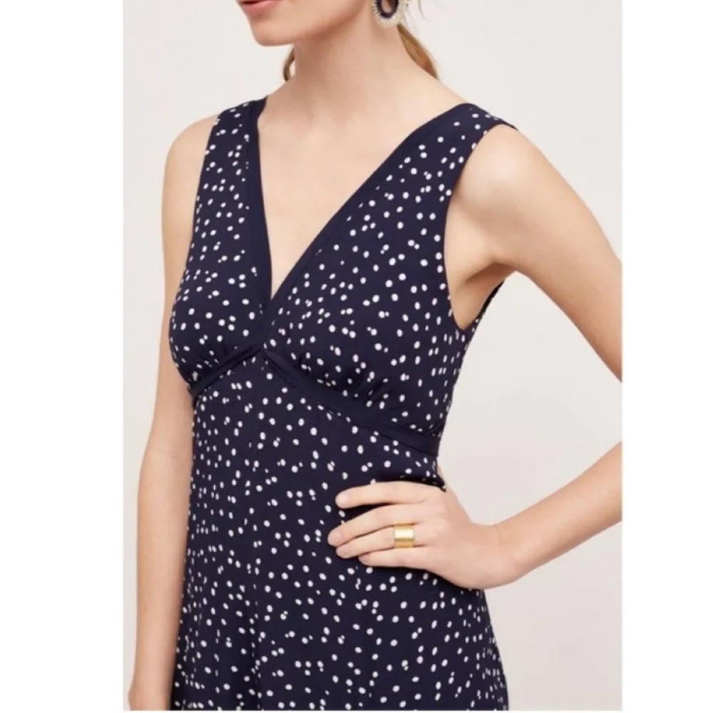 HD Women's Navy Polka Dot Jumpsuit - Picture 2 of 9
